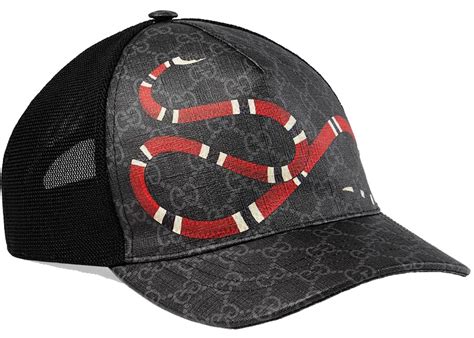 gucci kingsnake print gg supreme baseball hat|Kingsnake print GG Supreme baseball hat .